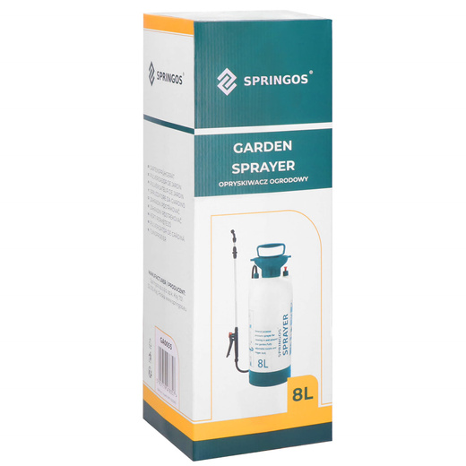 Opryskiwacz ciśnieniowy do roślin, spryskiwacz ogrodowy ręczny 8l