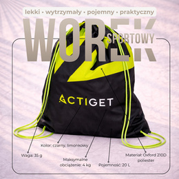 Worek na buty plecak turystyczny sportowy ze ściągaczem torba na trening 20 L