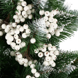 Sztuczna jarzębina ozdobna, oszroniona gałązka 100 szt. biała