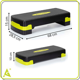 Step do ćwiczeń fitness 2-stopnie, schodek treningowy do aerobiku