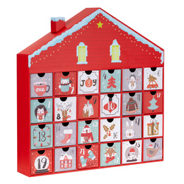 Kalendarz adwentowy z szufladkami 24szt. dekoracja świąteczna, domek