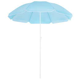 Parasol plażowy 160 cm ogrodowy, przeciwsłoneczny UPF50+ składany, łamany na balkon, taras, błękitny