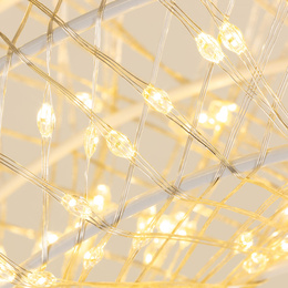 Wieniec świetlny 45 cm stroik świateczny na drzwi 720 LED ciepły biały