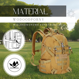 Plecak wojskowy, turystyczny na survival militarna zieleń