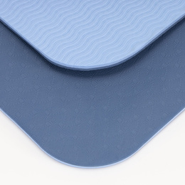 Mata do ćwiczeń 183x61 cm antypoślizgowa TPE do jogi, stretchingu z uchwytem niebieska