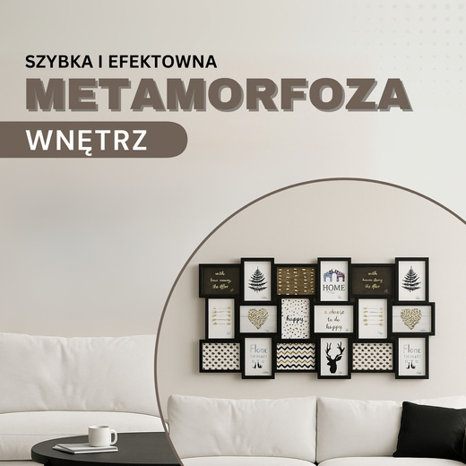 Ramka na zdjęcia 18 zdjęć multiramka 13x18 czarna