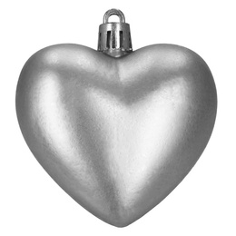 Bombki choinkowe 16 szt. zestaw dekoracji świątecznych, nietłukące, serca, srebrne