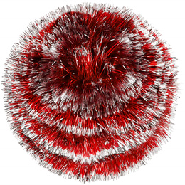 Łańcuch na choinkę 6m czerwono-srebrny, girlanda choinkowa, średnica 7cm