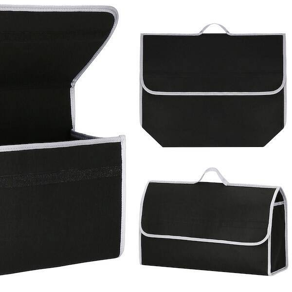 Organizer do bagażnika filcowa torba, organizer do samochodu czarno-szary