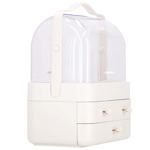 Organizer na kosmetyki 39,5x29,8x20,4cm mleczny pojemnik na biżuterię z przegródkami