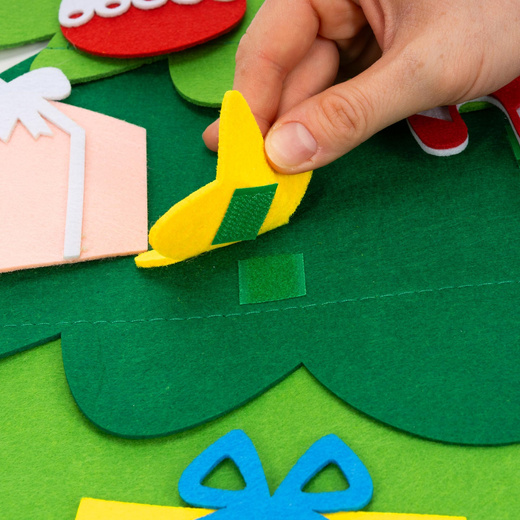 Ozdoba świąteczna, Choinka z filcu z zawieszkami 93 cm multikolor