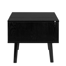 Stolik kawowy z podnoszonym blatem i schowkiem, ława do salonu 100x50x43 cm czarny