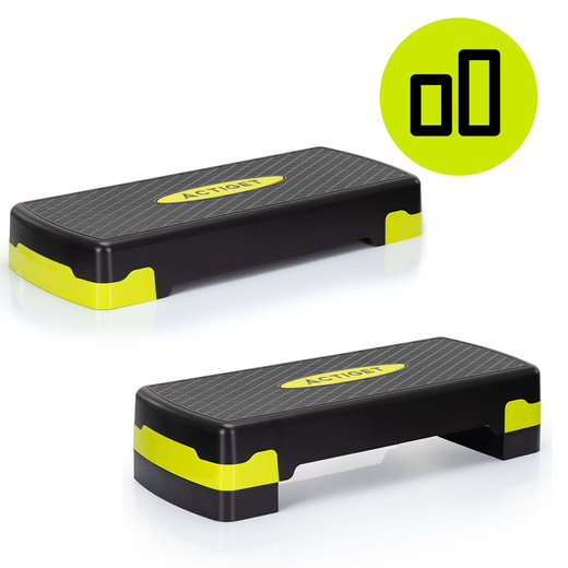 Step do ćwiczeń fitness 2-stopnie, schodek treningowy do aerobiku