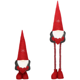 Para krasnali 120cm ozdoba świąteczna, gnom świąteczny, skrzat na teleskopowych nóżkach