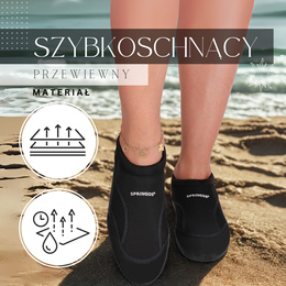 Buty do wody, szybkoschnące buty na plaże rozm. 42 czarne