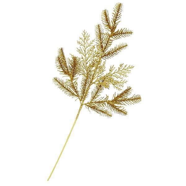 Gałązka świąteczna sztuczna dekoracja do stroika 69 cm złota