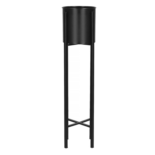 Stojący kwietnik 74 cm stojak z doniczką na kwiaty nowoczesny loft czarny
