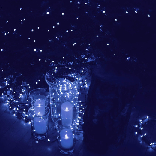 Lampki choinkowe 500 led niebieski + flash 25m oświetlenie świąteczne IP44
