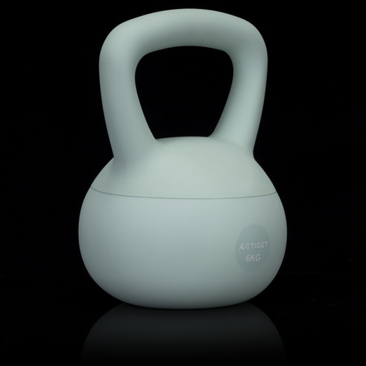 Kettlebell miękki 6 kg kula odważnik hantla ciężar do ćwiczeń fitness, turkusowy