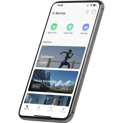 Bieżania elektryczna, domowa 12 km/h z pilotem i aplikacją na telefon treningowa, składana