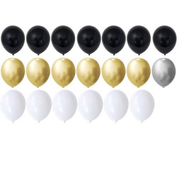 Balony na urodziny 53 szt. dekoracje z napisem happy birthday złoty/czarny/srebrny/biały