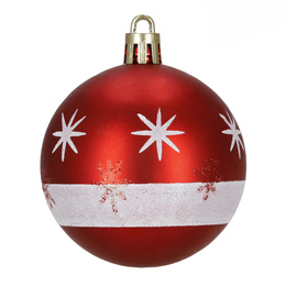 Bombki na choinkę, dekorację choinkowe, świąteczne 30 szt. nietłukące, biało-czerwone