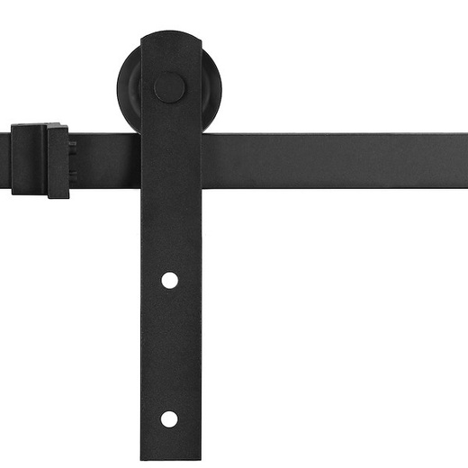 System do drzwi przesuwnych 183 cm prowadnica do 100 kg, barn door stal czarny