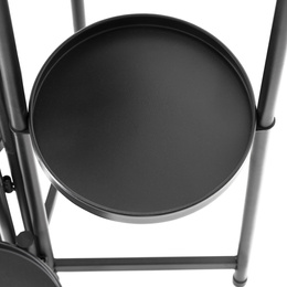 Kwietnik metalowy 78,5 cm stojak na kwiaty z 5 półkami loft nowoczesny czarny