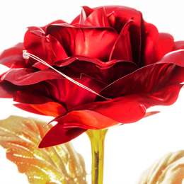 Wieczna róża 25 cm świecąca ozdoba LED prezent kwiat czerwony
