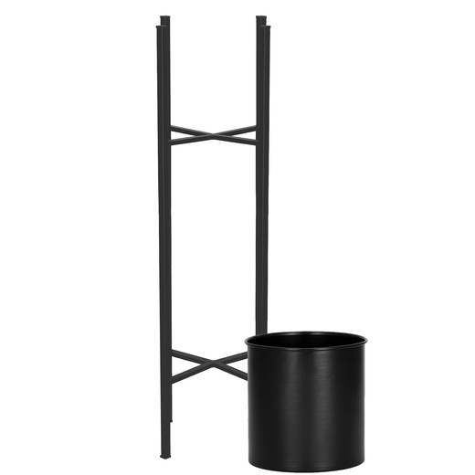 Stojący kwietnik 74 cm stojak z doniczką na kwiaty nowoczesny loft czarny
