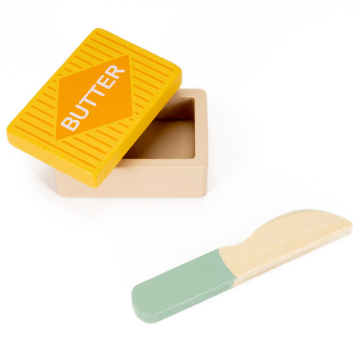 Toster zabawka drewniana dla dzieci, jajko, tost zestaw śniadaniowy 9 el. multikolor