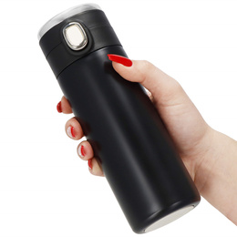 Kubek termiczny 420 ml ze stali nierdzewnej na kawę herbatę, z wyświetlaczem temp. czarny