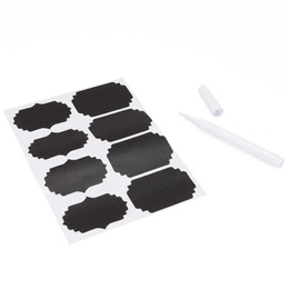 Pojemniki kuchenne do przechowywania żywności z pokrywką zestaw 24 szt. z naklejkami, przeźroczyste