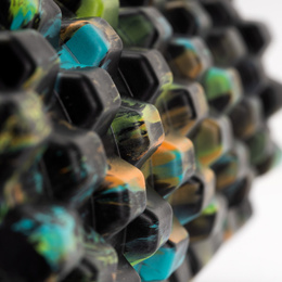 Wałek do masażu, średnio twardy, roller z wypustkami, czarny