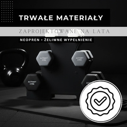 Hantle na stojaku zestaw 6 szt. obciążenia 1 kg, 2 kg, 3 kg do fitnessu, treningu domowego