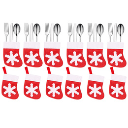 Kieszonka na sztućce 12szt. świąteczne etui, skarpeta ozdoba świąteczna