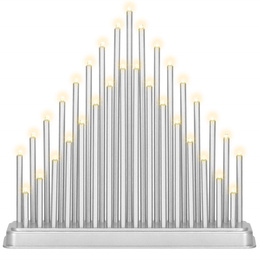 Świecznik adwentowy 33 świece srebrny