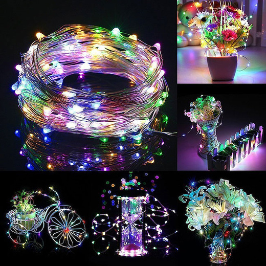 Lampki choinkowe 10 LED druciki mikro na baterie
