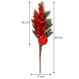 Gałązka świąteczna sztuczna dekoracja do stroika 32 cm