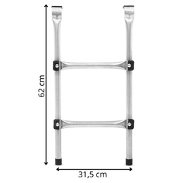 Drabinka do trampoliny 62 cm 2 stopnie uniwersalne schodki