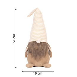 Skrzat świąteczny 51 cm ozdoba bożonarodzeniowa krasnal świąteczny, gnom stojący figurka 