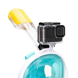 Maska do nurkowania L/XL pełnotwarzowa, z rurką, AntiFog, DryTop do snorkelingu regulowana