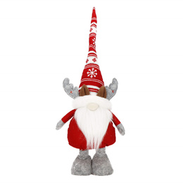 Skrzat 80 cm ozdoba świąteczna, renifer krasnal świąteczny, gnom z teleskopowymi nózkami
