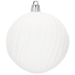 Bombki choinkowe 30 szt. biały 8cm zestaw choinkowy