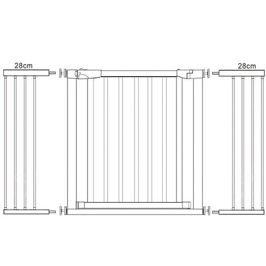 Bramka zabezpieczająca schody 75-138 cm bramka rozporowa brązowo-czarna