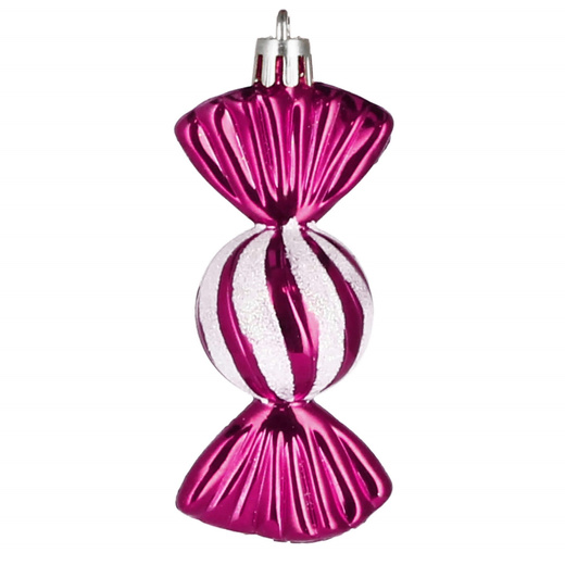 Bombki choinkowe 5 szt. ozdoby świąteczne zestaw cukierki 6 cm kolorowe