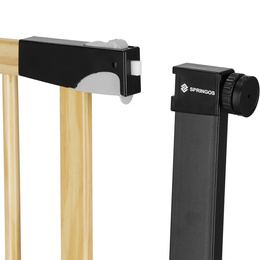 Bramka zabezpieczająca schody 75-103 cm bramka rozporowa brązowo-czarna