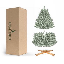 Choinka sztuczna 220 cm Premium Royal Trees świerk kaukaski z drewnianym stojakiem