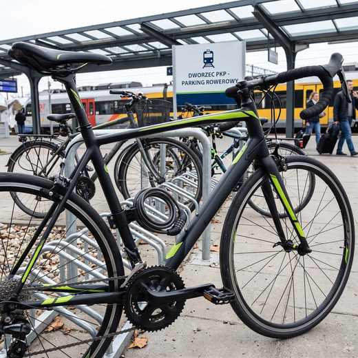 Zapięcie rowerowe, blokada na rower na kod 95 cm czarny 
