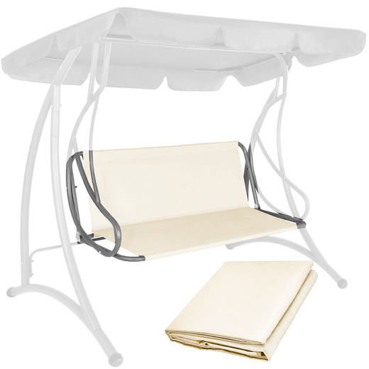 Materiał na siedzisko huśtawki ogrodowej 130 x 100 cm tkanina wodoodporna ecru